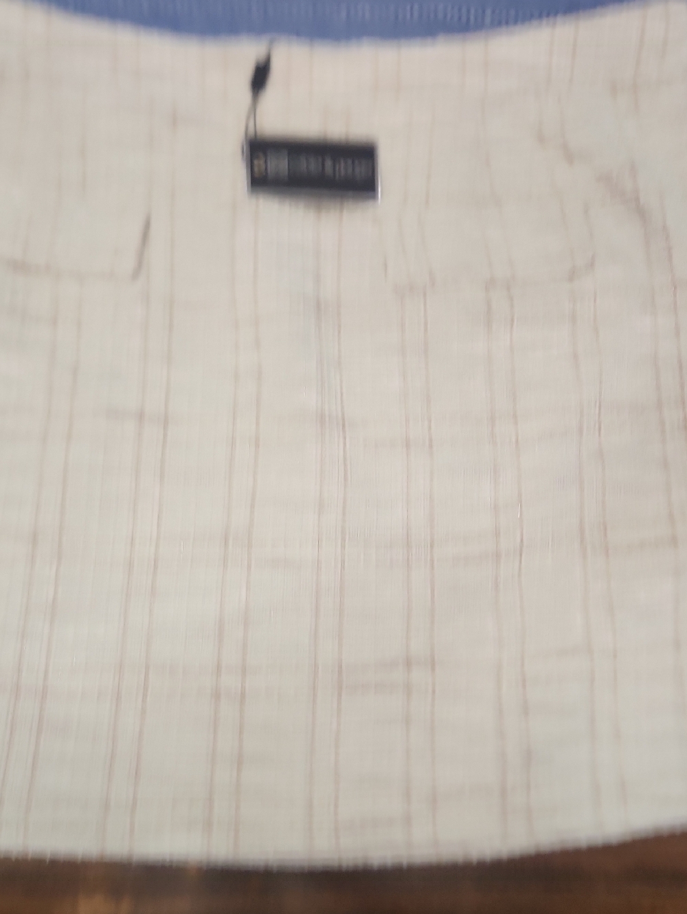 Light Beige Striped Skirt with Subtle Pinstripes